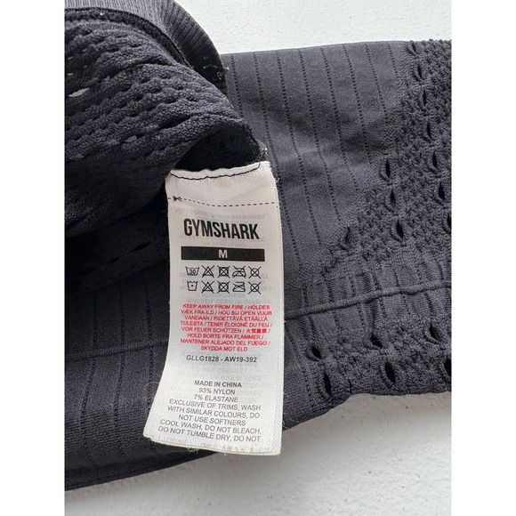 Gymshark Vital Seamless Leggings High Waisted Workout Gym Activewear Black M - Picture 6 of 7